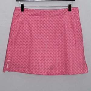 Lady Hagen Essentials Pink & White Geometric Print Golf/Tennis Skort - Size 6